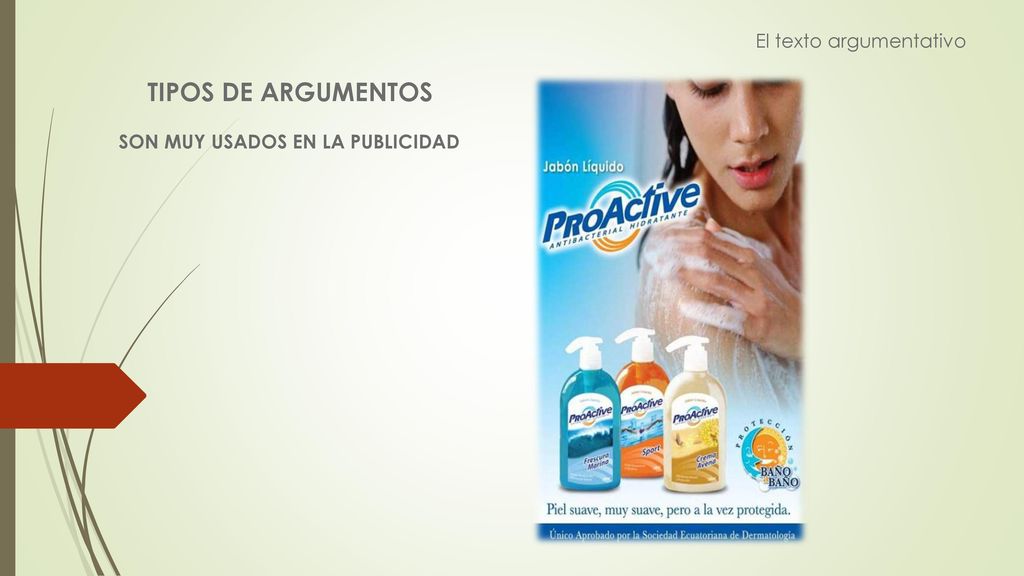 TIPOS DE ARGUMENTOS El texto argumentativo