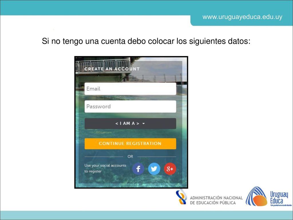 Si no tengo una cuenta debo colocar los siguientes datos: