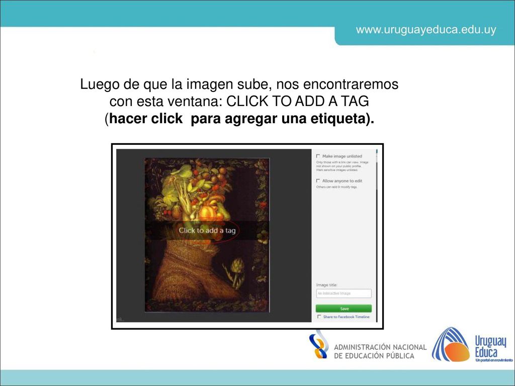(hacer click para agregar una etiqueta).