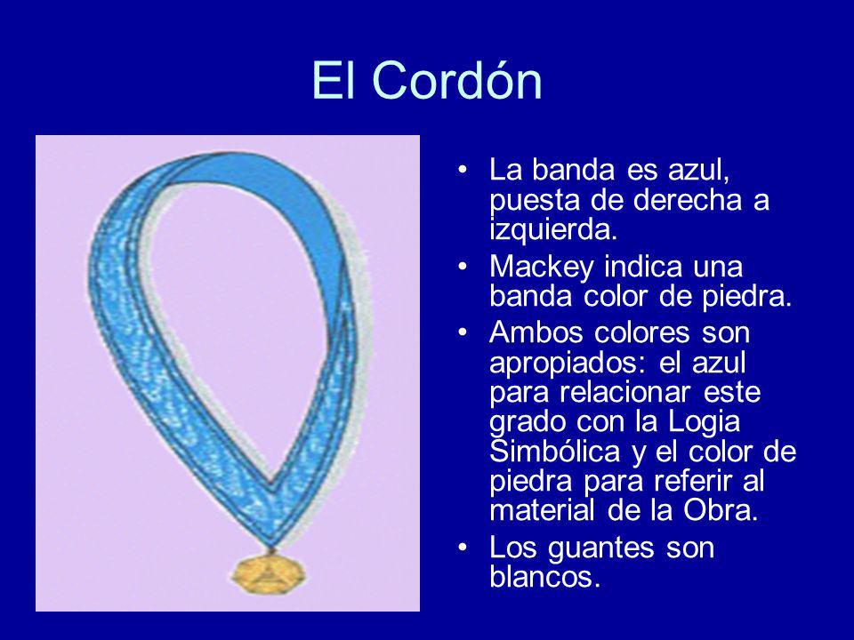 El Cordón La banda es azul, puesta de derecha a izquierda.