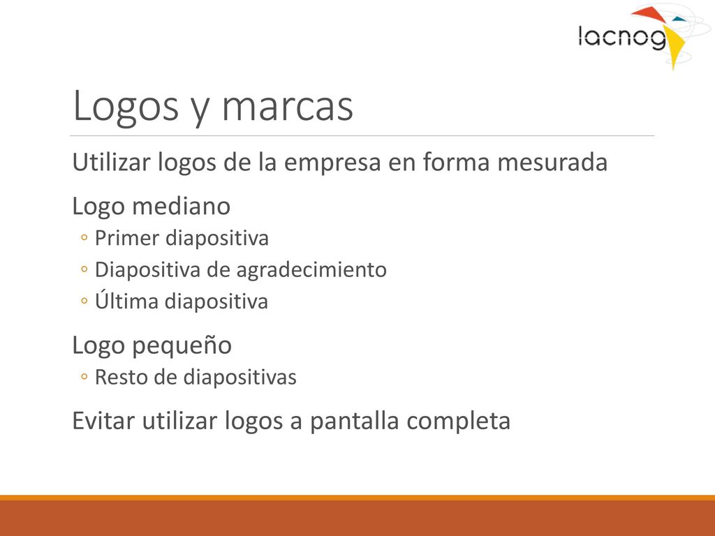 Logos y marcas Utilizar logos de la empresa en forma mesurada