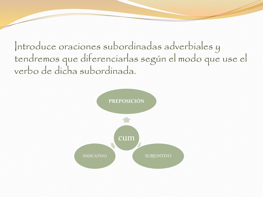 Introduce oraciones subordinadas adverbiales y tendremos que diferenciarlas según el modo que use el verbo de dicha subordinada.