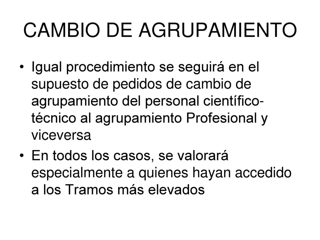 CAMBIO DE AGRUPAMIENTO