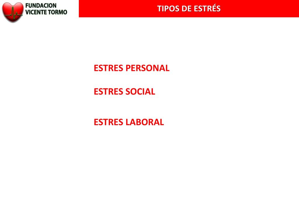 TIPOS DE ESTRÉS ESTRES PERSONAL ESTRES SOCIAL ESTRES LABORAL