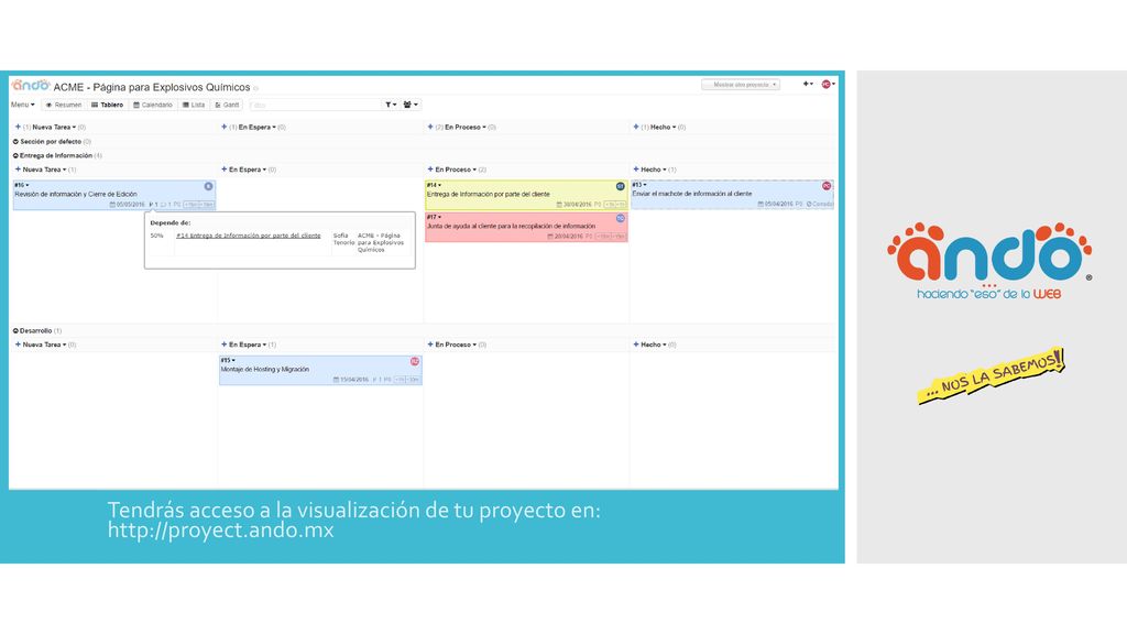 asdsad Tendrás acceso a la visualización de tu proyecto en: