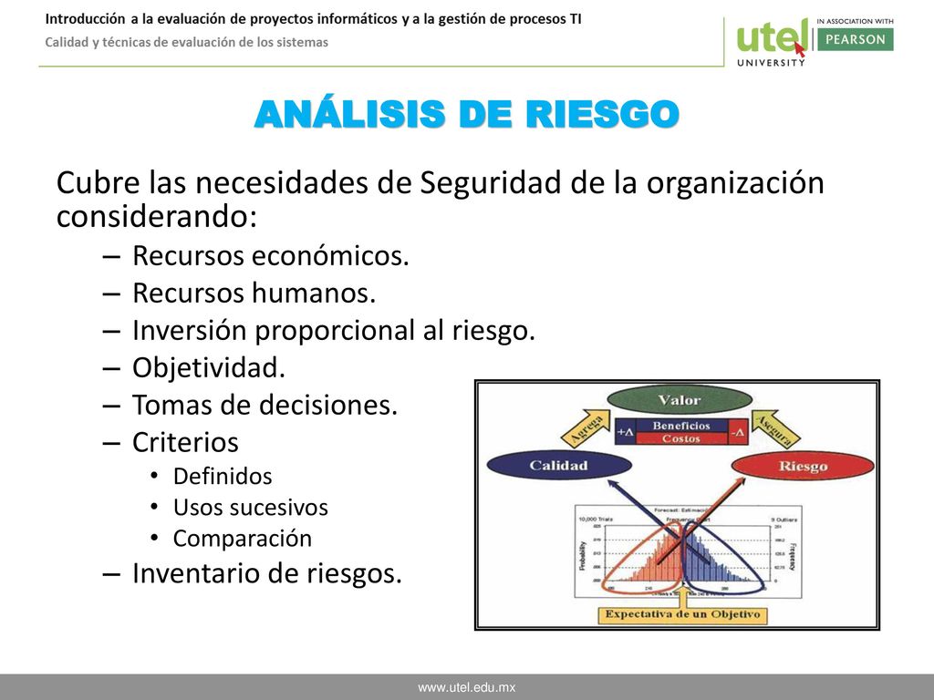 ANÁLISIS DE RIESGO Cubre las necesidades de Seguridad de la organización considerando: Recursos económicos.