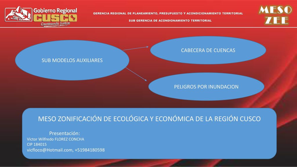 MESO ZONIFICACIÓN DE ECOLÓGICA Y ECONÓMICA DE LA REGIÓN CUSCO