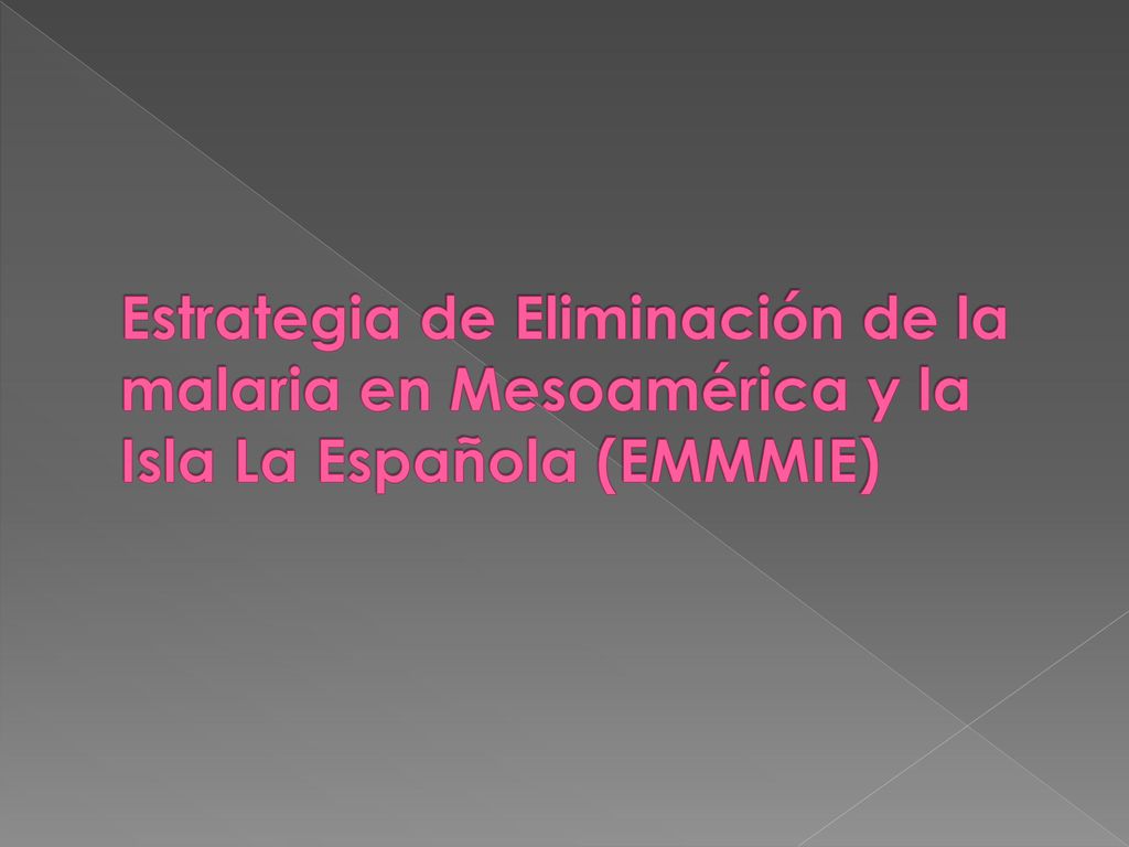 Estrategia de Eliminación de la malaria en Mesoamérica y la Isla La Española (EMMMIE)