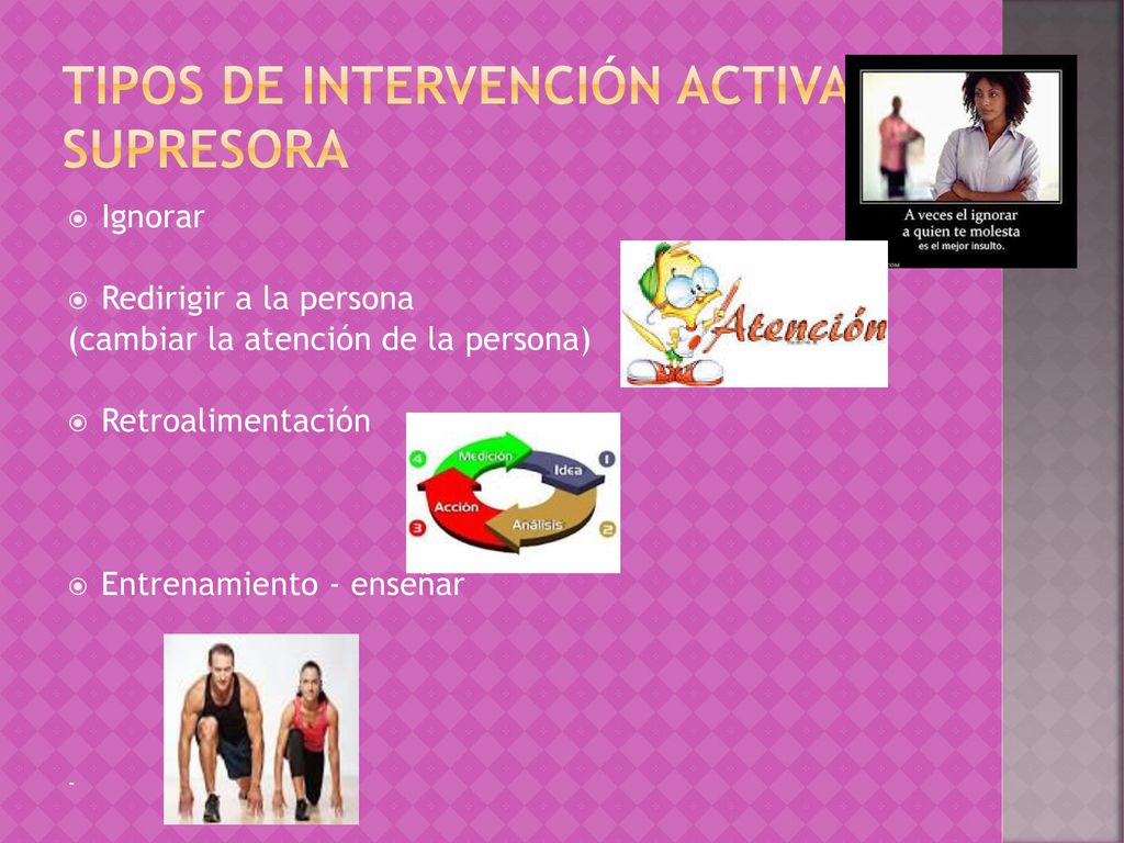 Tipos de intervención activa supresora