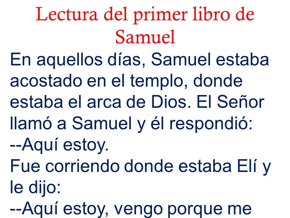 Lectura del primer libro de Samuel