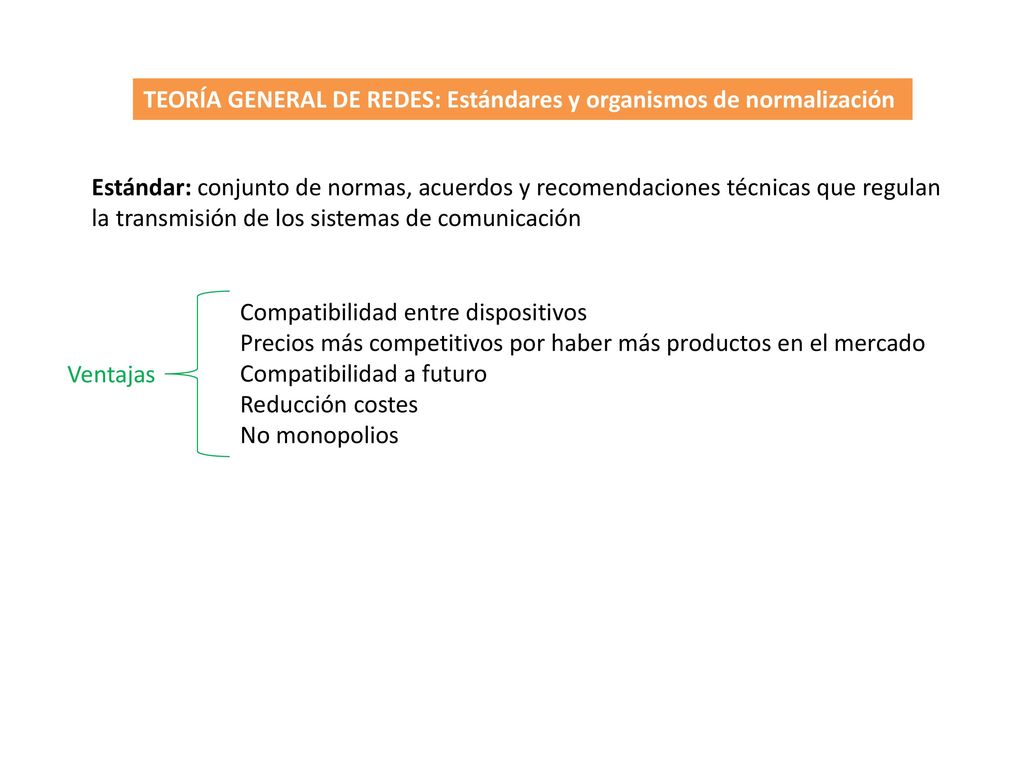 TEORÍA GENERAL DE REDES: Estándares y organismos de normalización