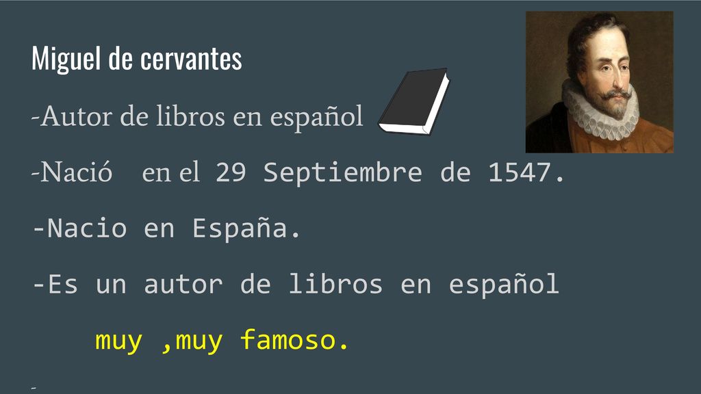-Autor de libros en español -Nació en el 29 Septiembre de