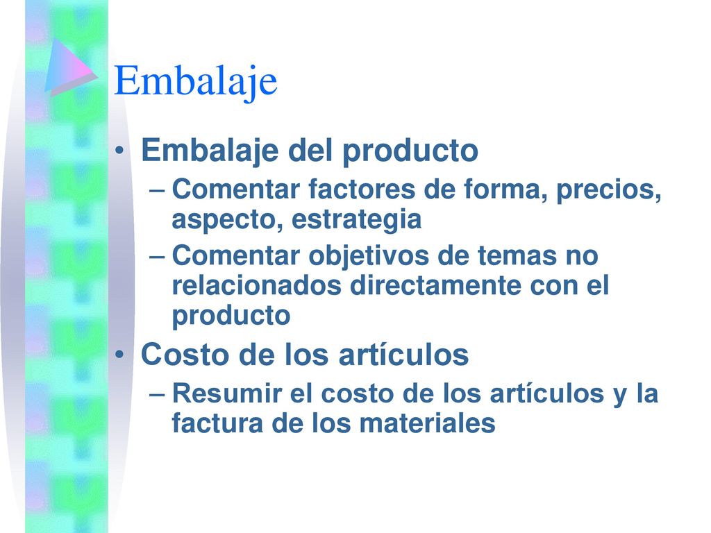 Embalaje Embalaje del producto Costo de los artículos