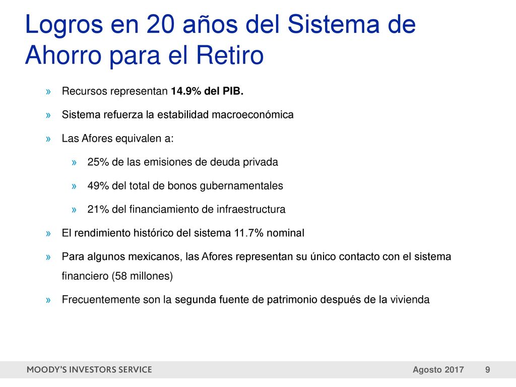 Logros en 20 años del Sistema de Ahorro para el Retiro