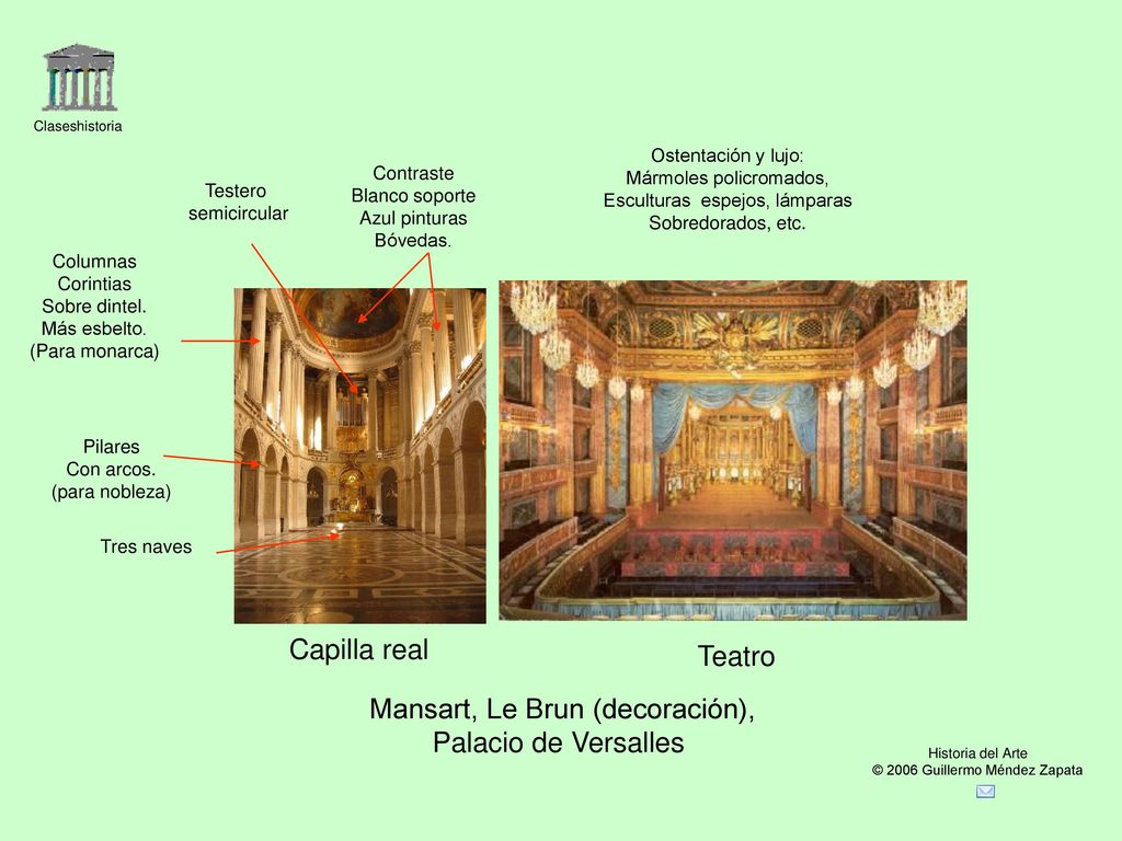 Mansart, Le Brun (decoración), Palacio de Versalles