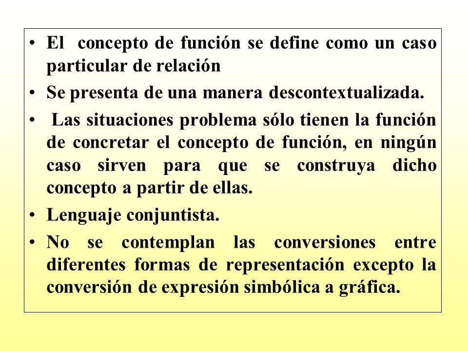 El concepto de función se define como un caso particular de relación