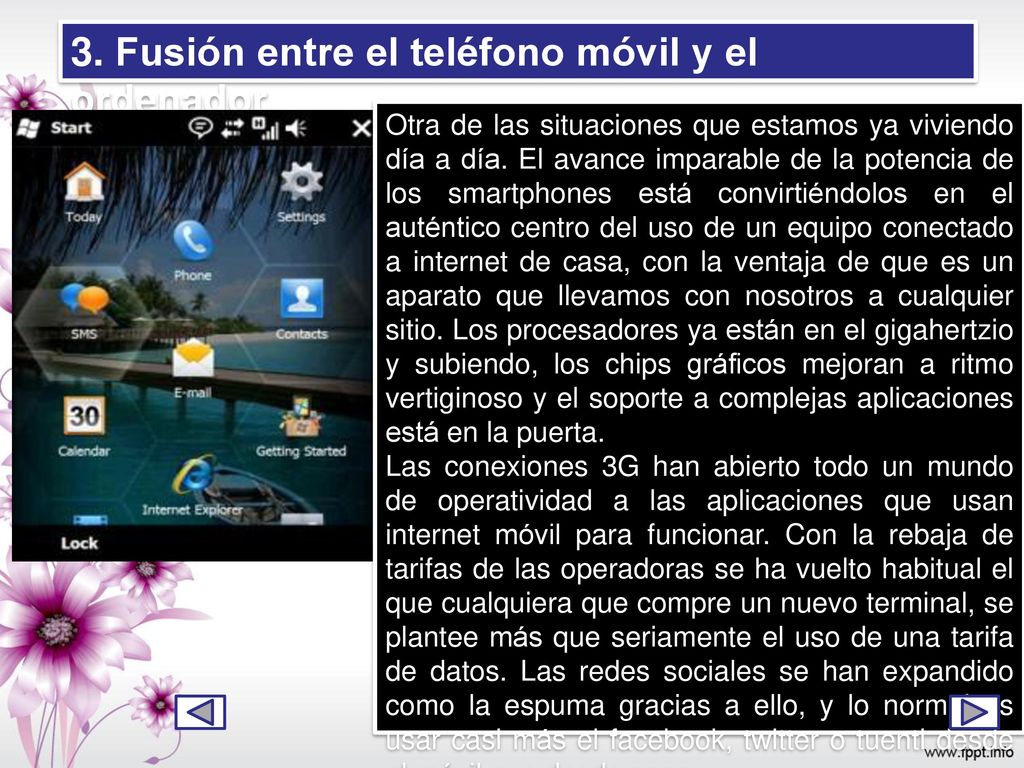 3. Fusión entre el teléfono móvil y el ordenador.