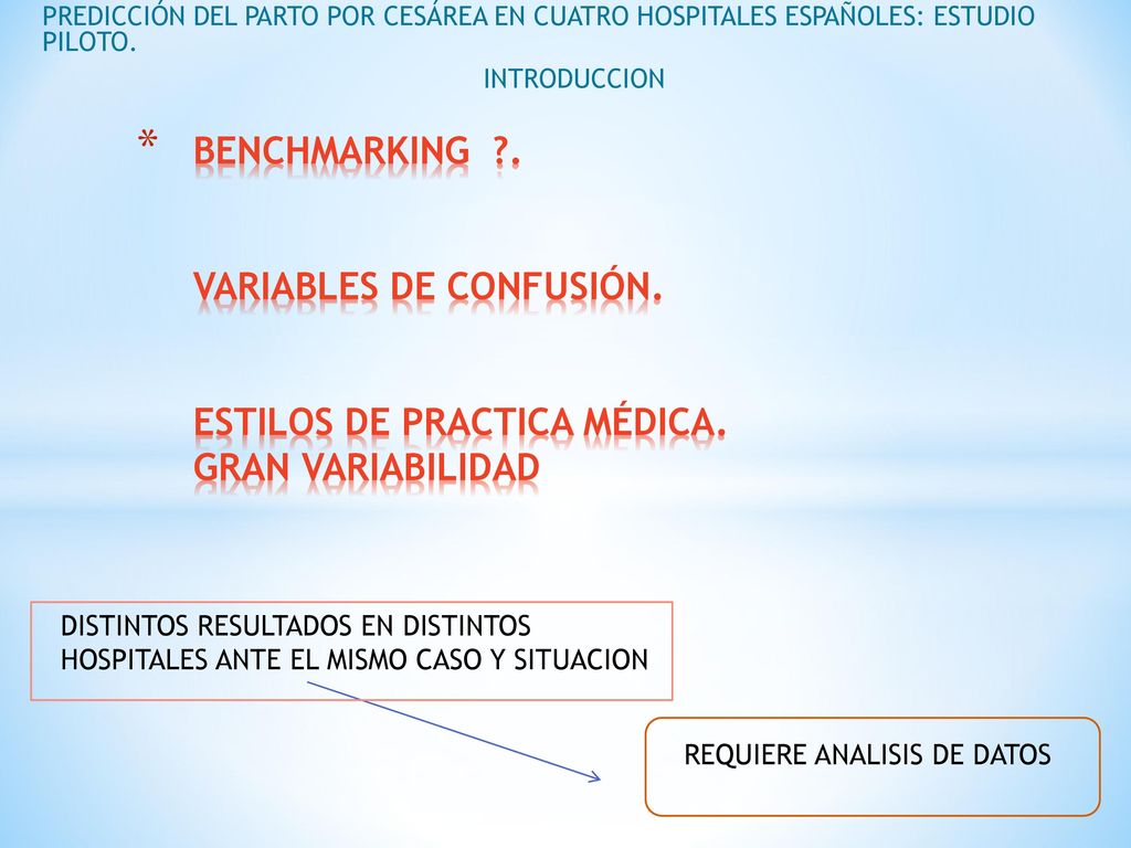 PREDICCIÓN DEL PARTO POR CESÁREA EN CUATRO HOSPITALES ESPAÑOLES: ESTUDIO PILOTO.