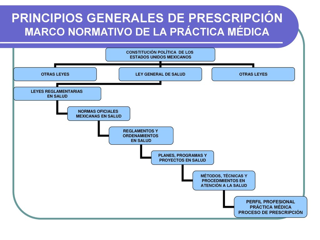 PRINCIPIOS GENERALES DE PRESCRIPCIÓN MARCO NORMATIVO DE LA PRÁCTICA MÉDICA