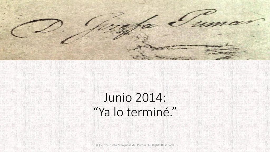 (C) 2015 Josefa Marquesa del Pumar All Rights Reserved