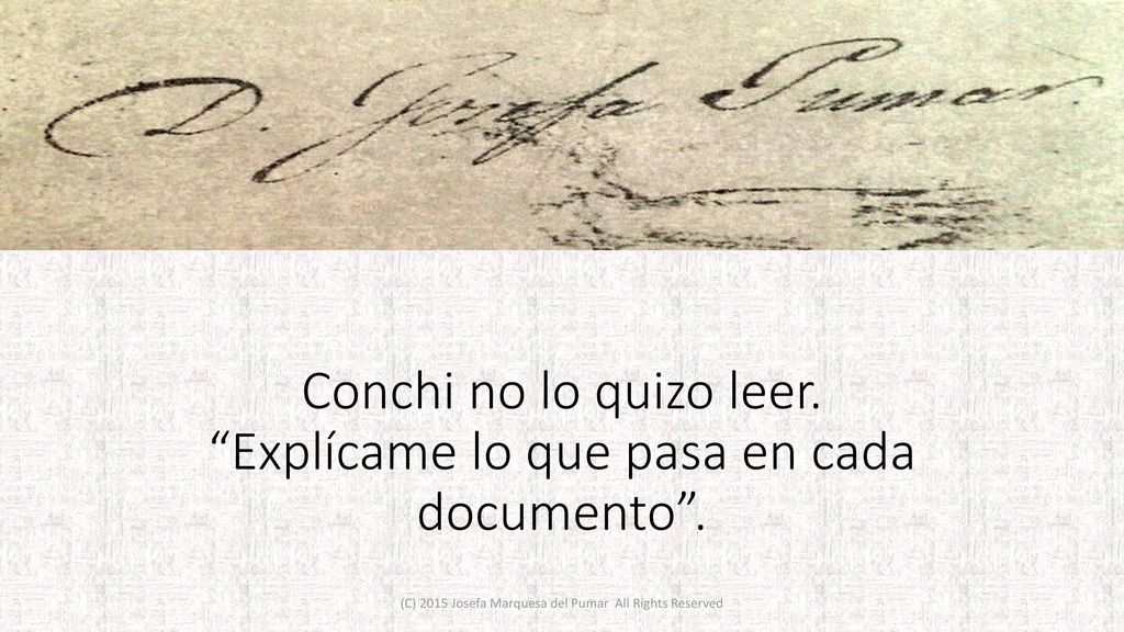 Conchi no lo quizo leer. Explícame lo que pasa en cada documento .