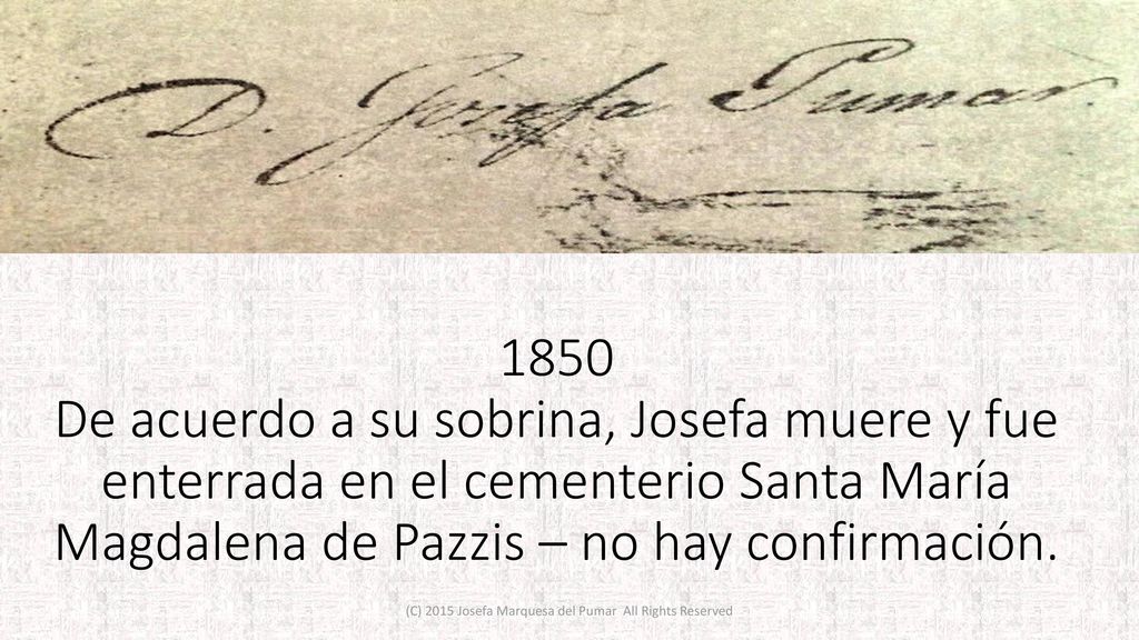 (C) 2015 Josefa Marquesa del Pumar All Rights Reserved