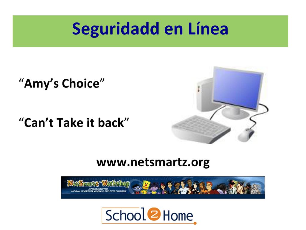 Seguridadd en Línea Amy’s Choice Can’t Take it back   Learning New Information.