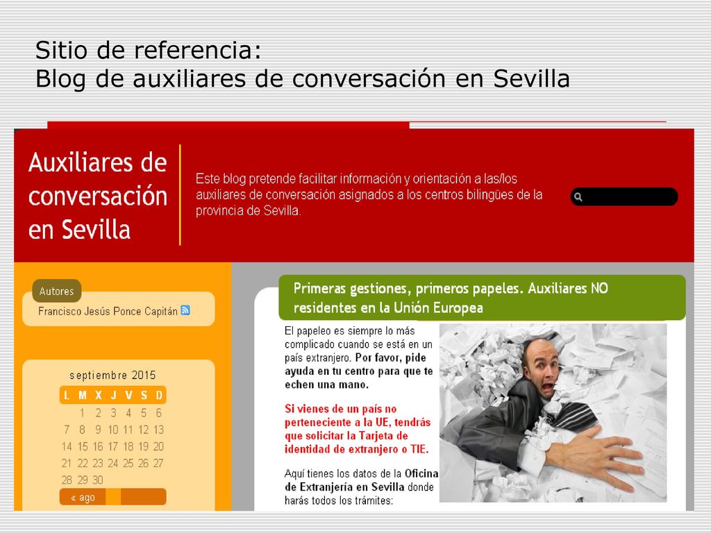 Sitio de referencia: Blog de auxiliares de conversación en Sevilla