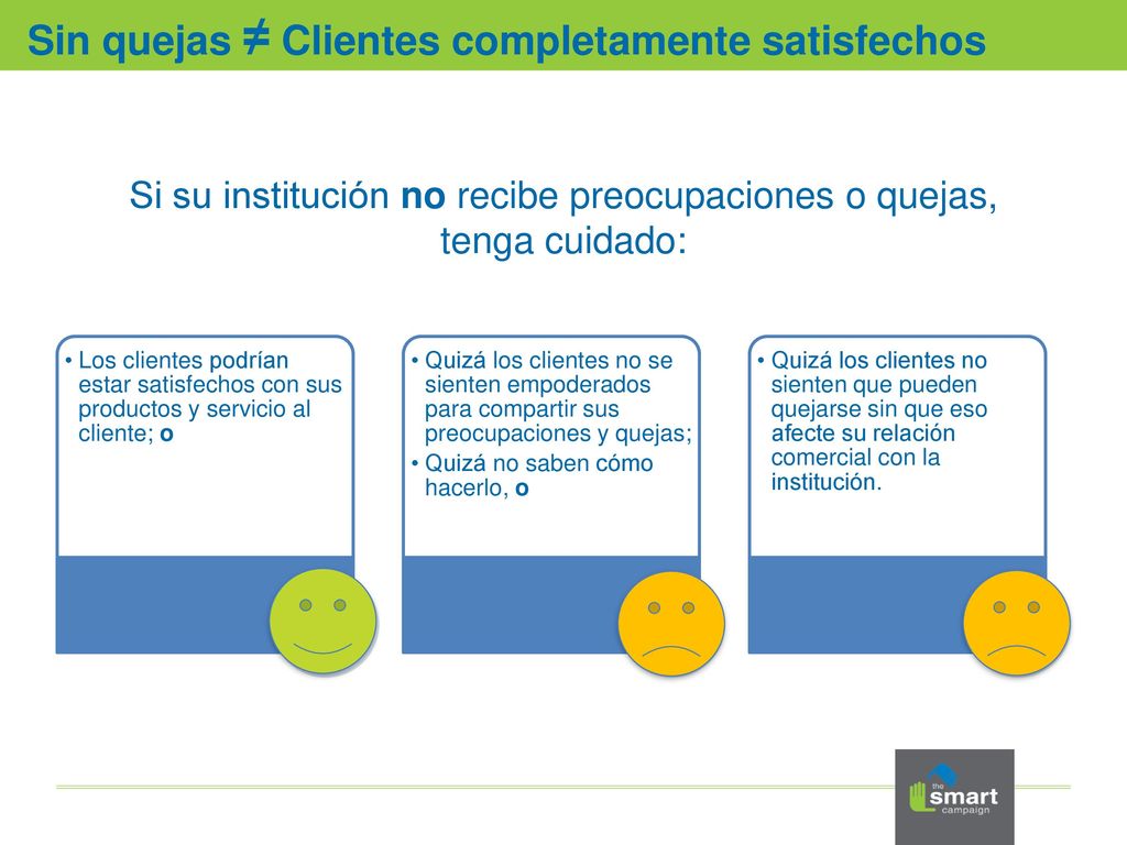 Si su institución no recibe preocupaciones o quejas, tenga cuidado: