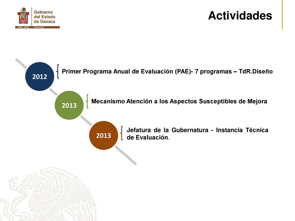 Actividades Primer Programa Anual de Evaluación (PAE)- 7 programas – TdR.Diseño