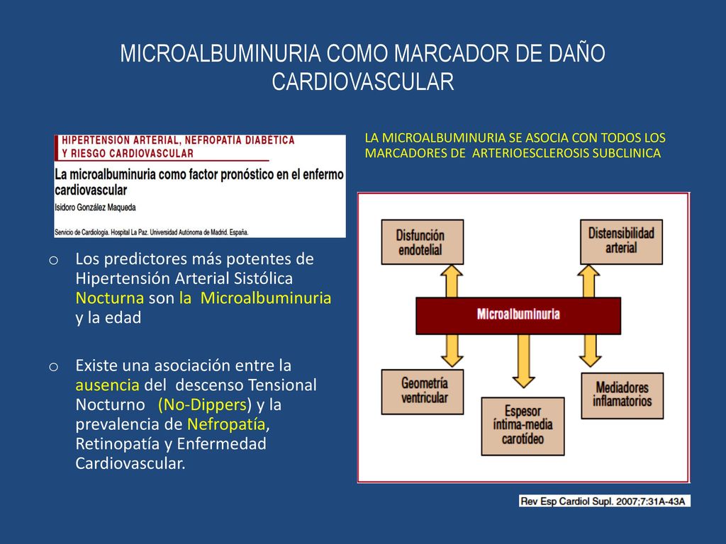 MICROALBUMINURIA COMO MARCADOR DE DAÑO CARDIOVASCULAR