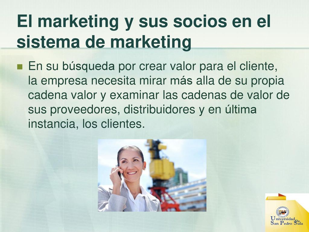 El marketing y sus socios en el sistema de marketing