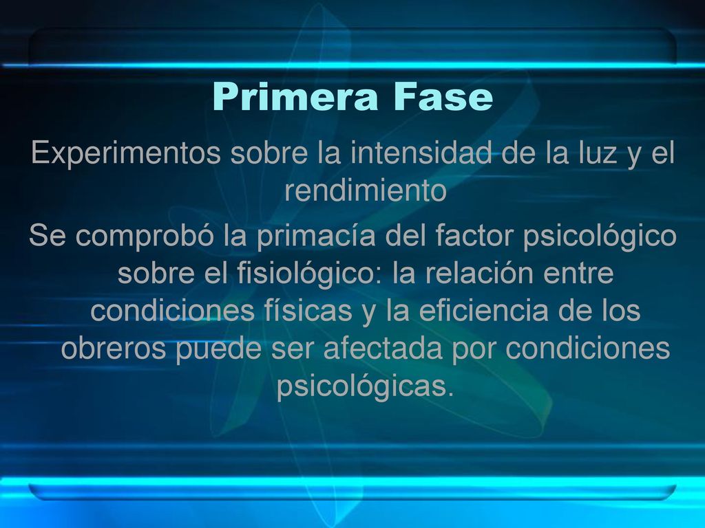 Experimentos sobre la intensidad de la luz y el rendimiento