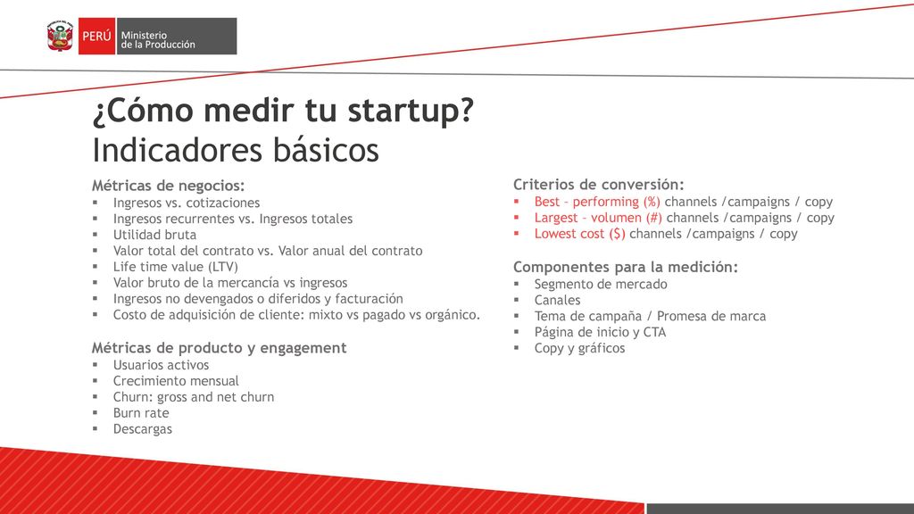 ¿Cómo medir tu startup Indicadores básicos Métricas de negocios: