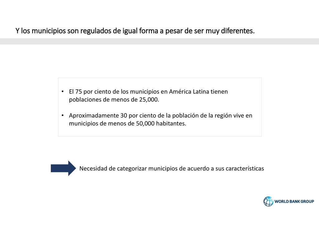 Y los municipios son regulados de igual forma a pesar de ser muy diferentes.