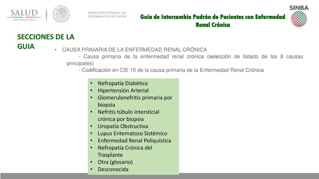Guía de Intercambio Padrón de Pacientes con Enfermedad Renal Crónica