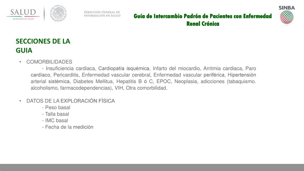 Guía de Intercambio Padrón de Pacientes con Enfermedad Renal Crónica