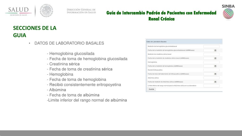 Guía de Intercambio Padrón de Pacientes con Enfermedad Renal Crónica