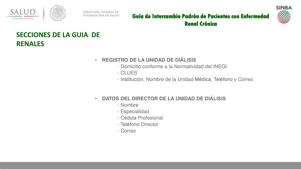 Guía de Intercambio Padrón de Pacientes con Enfermedad Renal Crónica
