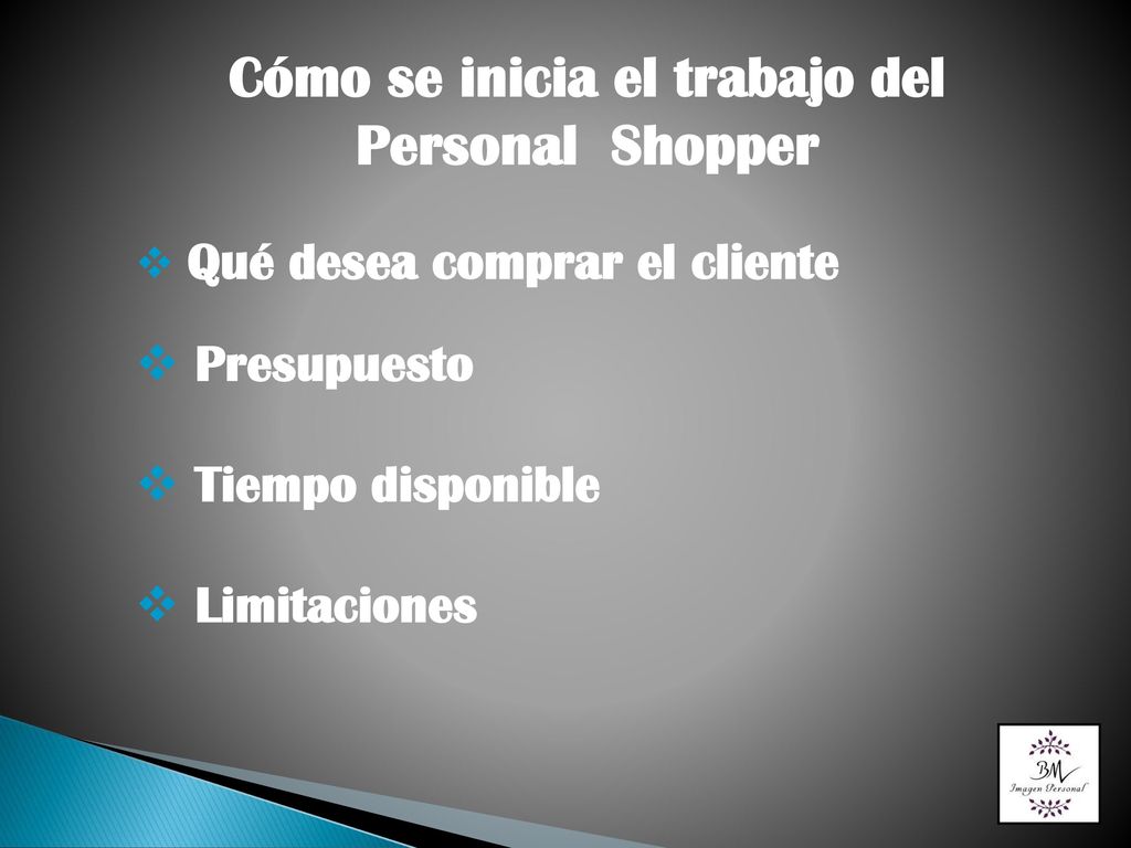 Cómo se inicia el trabajo del Personal Shopper