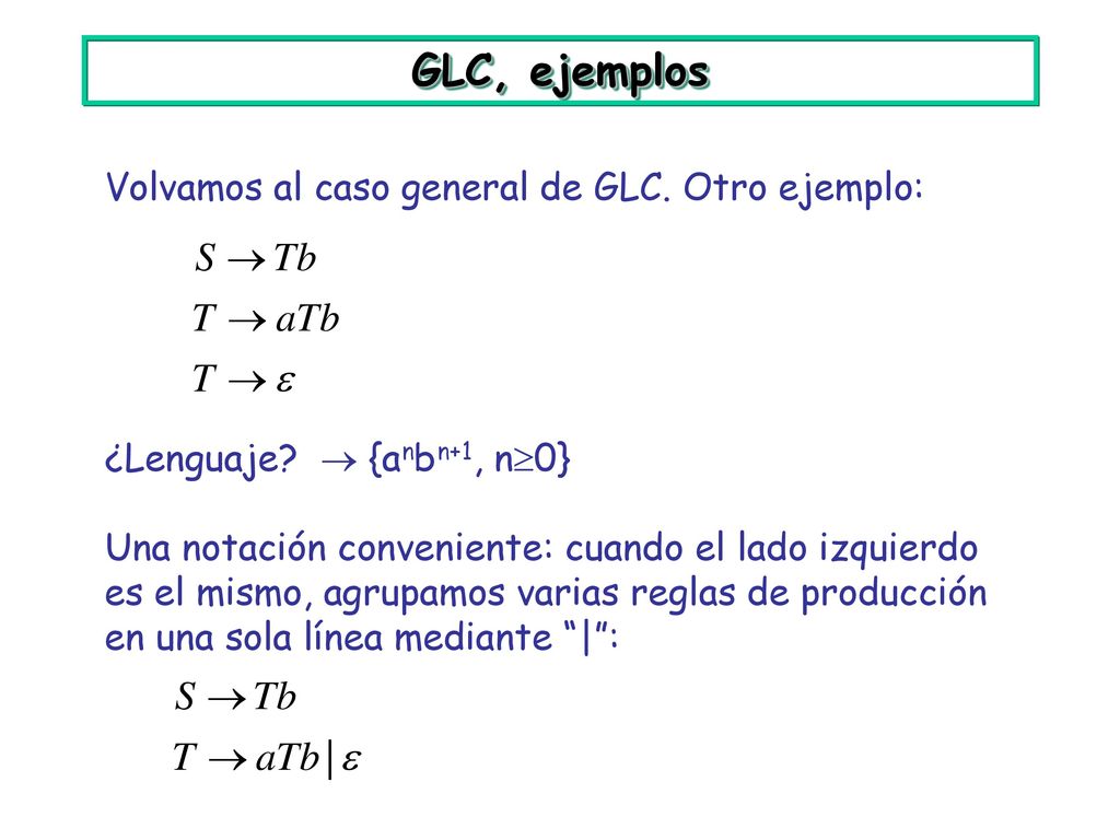GLC, ejemplos Volvamos al caso general de GLC. Otro ejemplo: