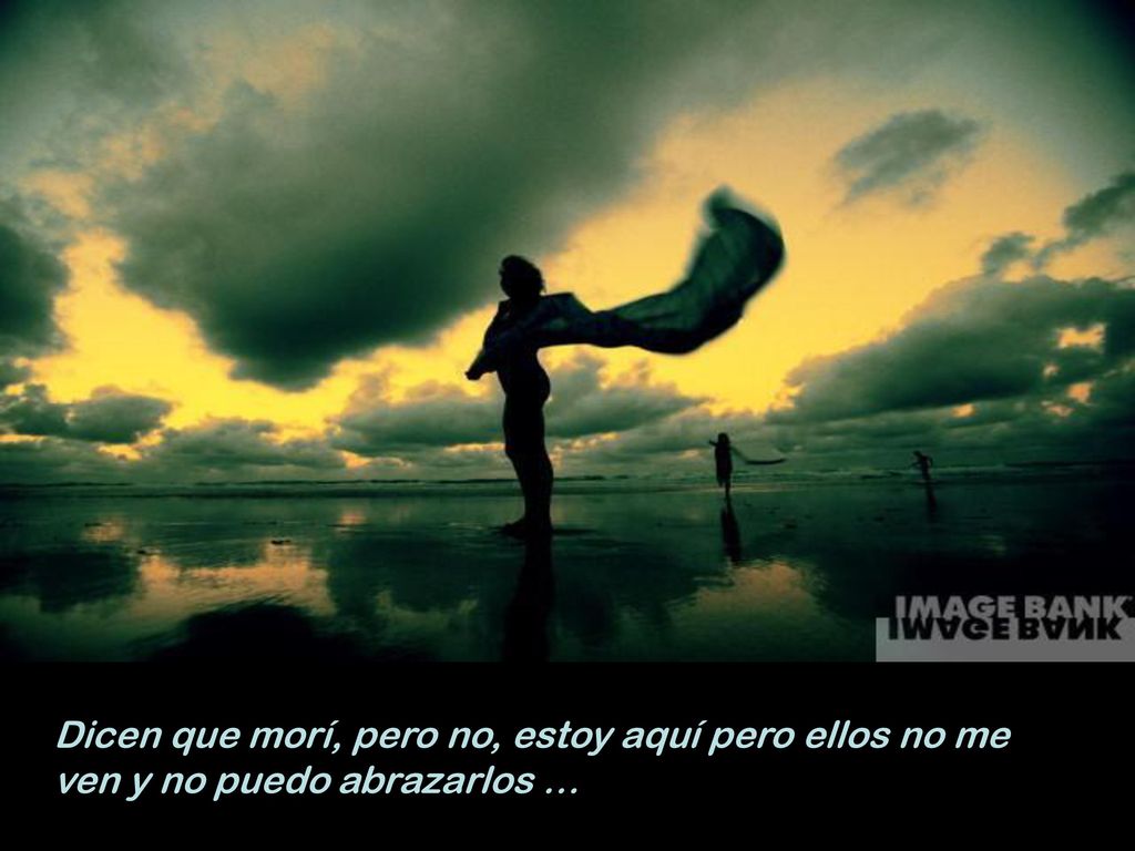 Dicen que morí, pero no, estoy aquí pero ellos no me ven y no puedo abrazarlos …