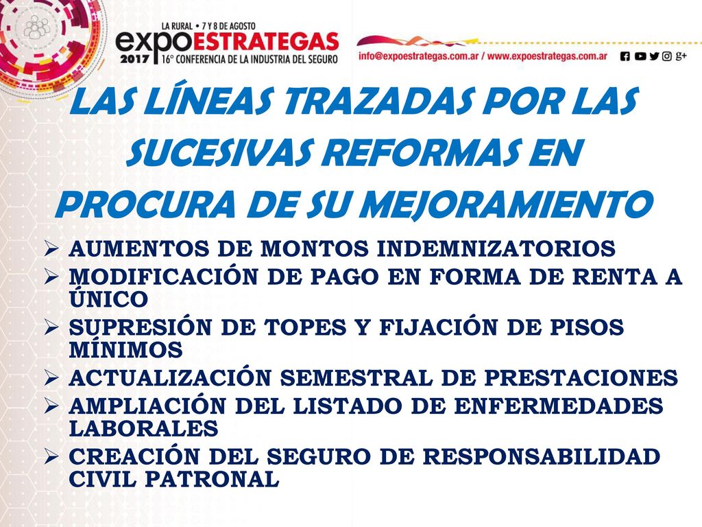 LAS LÍNEAS TRAZADAS POR LAS SUCESIVAS REFORMAS EN PROCURA DE SU MEJORAMIENTO