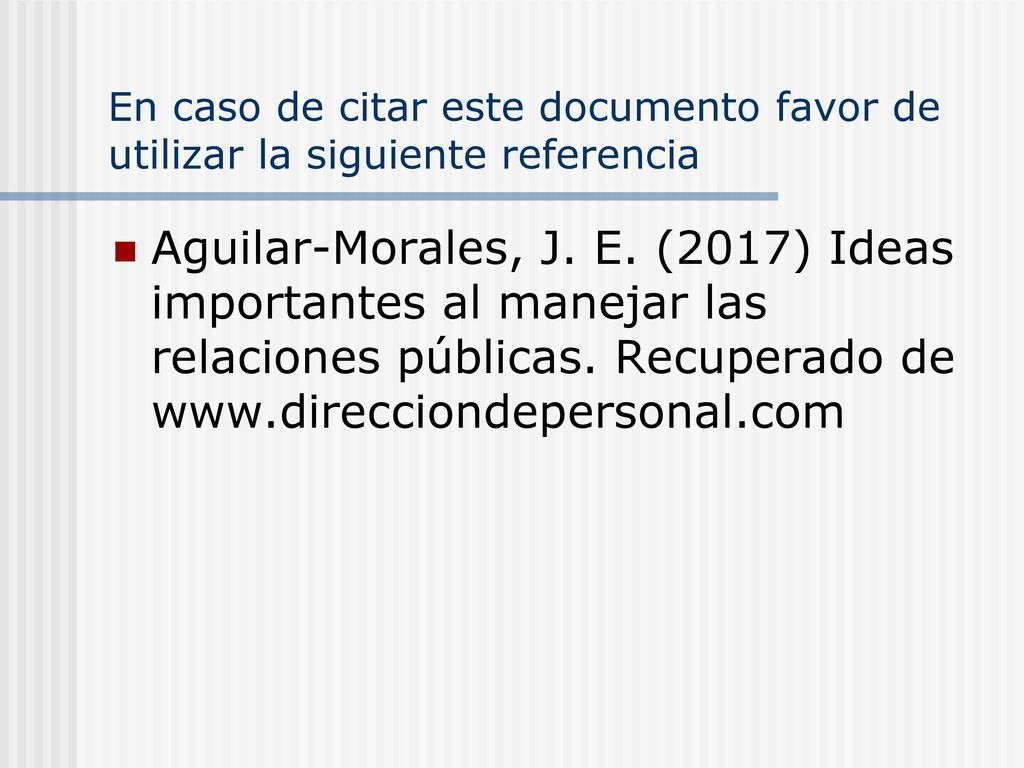 En caso de citar este documento favor de utilizar la siguiente referencia