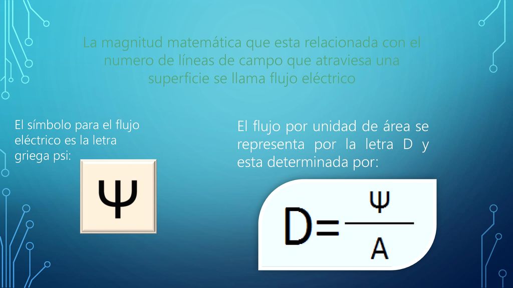 La magnitud matemática que esta relacionada con el numero de líneas de campo que atraviesa una superficie se llama flujo eléctrico