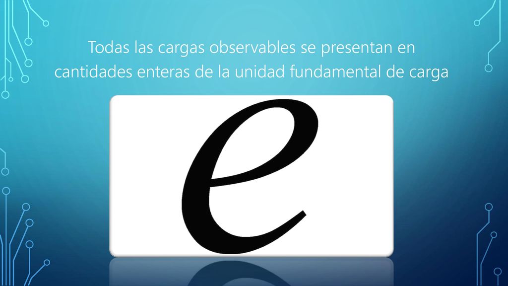Todas las cargas observables se presentan en cantidades enteras de la unidad fundamental de carga