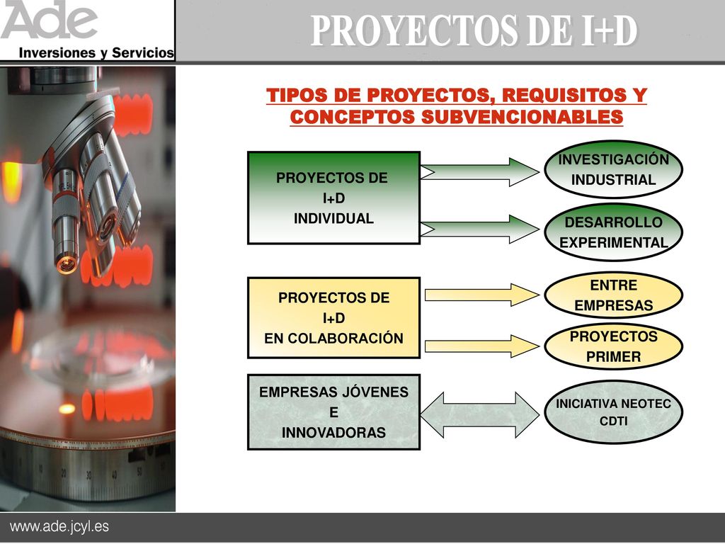 TIPOS DE PROYECTOS, REQUISITOS Y CONCEPTOS SUBVENCIONABLES