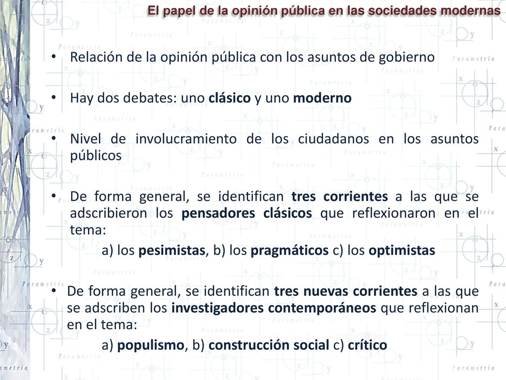 El papel de la opinión pública en las sociedades modernas