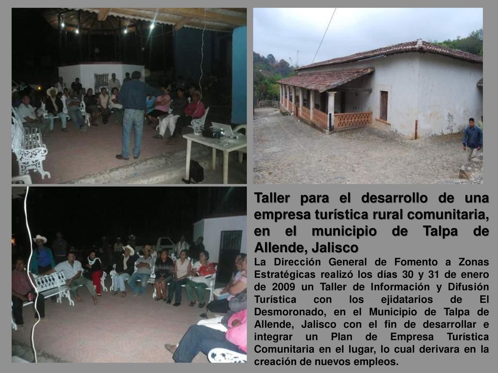 Taller para el desarrollo de una empresa turística rural comunitaria, en el municipio de Talpa de Allende, Jalisco