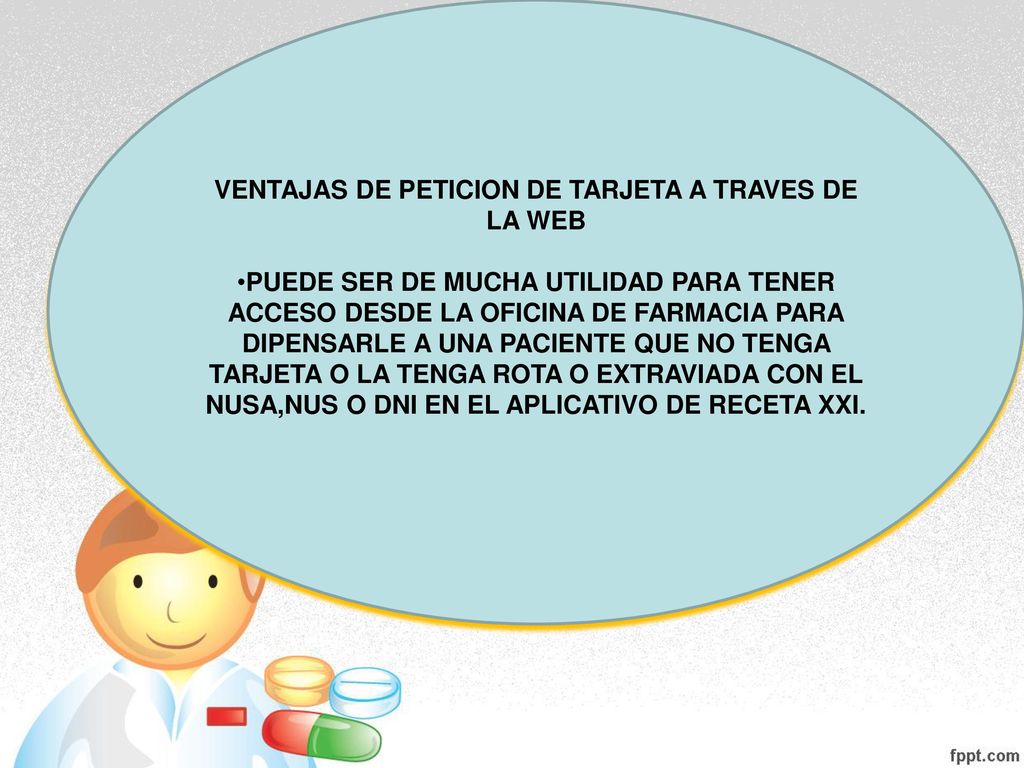 VENTAJAS DE PETICION DE TARJETA A TRAVES DE LA WEB